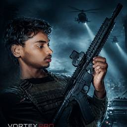 Depois - Pôster publicitário de arma tática