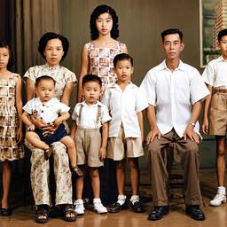 Vintage Family Portrait Restored