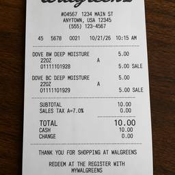 Walgreens Receipt Mockup