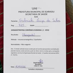 Fresh Printed Medical Report