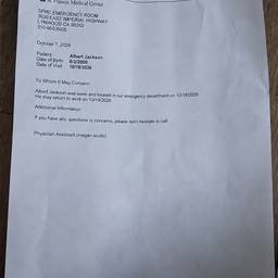 Medical Excuse Letter Date Edit