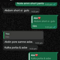 Antes - Edição de Conversa do WhatsApp em Bengali