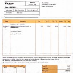 Before - Edit French Invoice Text