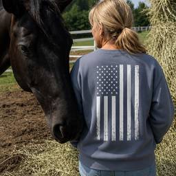Flag Sweatshirt Farm Model