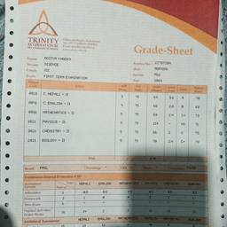 Grade Sheet Edit
