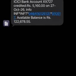 Bank SMS Balance Edit