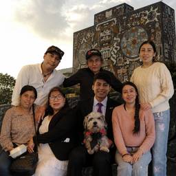 Family Photo With Dog Added