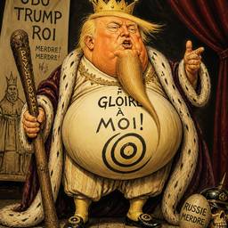 Antes - Sátira de Trump como Ubu Rei