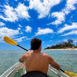 Vibrant Blue Sky Kayak