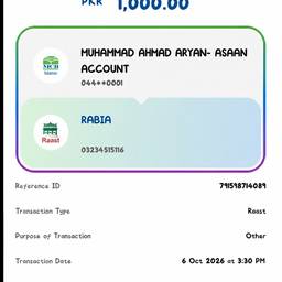 Bank Transfer Receipt Edit