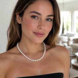 After - Pearl Necklace Model Shoot