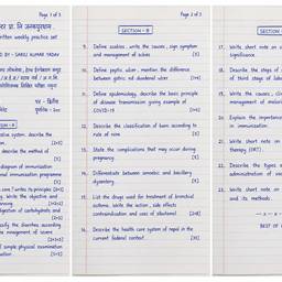 Handwritten Exam Paper