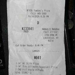 Edit Receipt Details