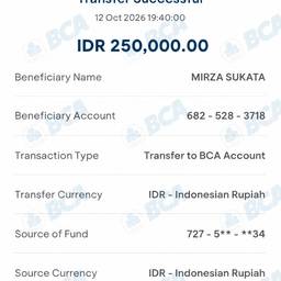 Bank Transfer Receipt Edit