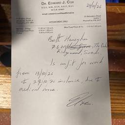 Doctor's Note Date Edit