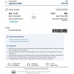 After - Flight Ticket Date Change