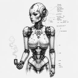 Mechanical Android Sketch