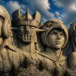 Anime Mt. Rushmore Monument