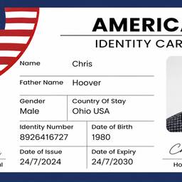 American ID Card Mockup
