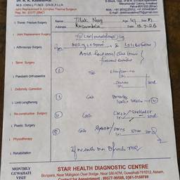Medical Form Name Edit