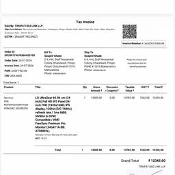 Invoice Amount Editor