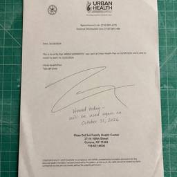 Después - Nota de reincorporación al trabajo editada