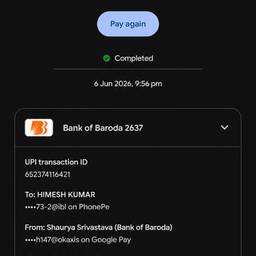 UPI Payment Name Edit