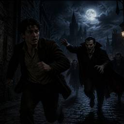 Vampire Chase at Night