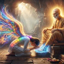 Antes - Arte de devoto de guru espiritual