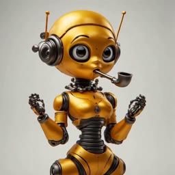 Depois - Baforadas de fumaça do robô dourado