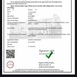 Birth Certificate Name Edit