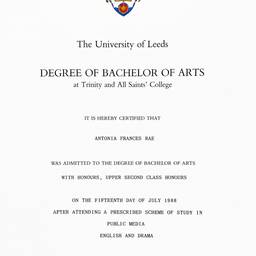 University Degree Certificate Edit