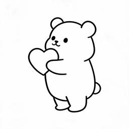 Bear Outline Transparent PNG