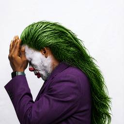Joker Costume Hair Swap