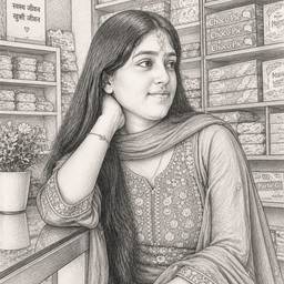 After - Pencil Sketch Portrait