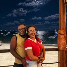 After - Night Beach Couple Glow