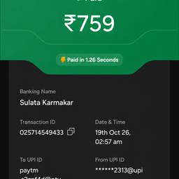 Edit UPI Payment Amount