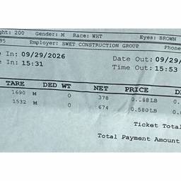 Receipt Text Edit