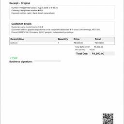 Edit Text on Receipt