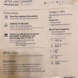 Hospital Visit Summary Edit