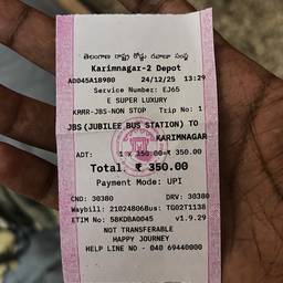 Bus Ticket Route Edit