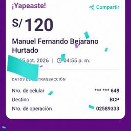 Yape Receipt Date Edit