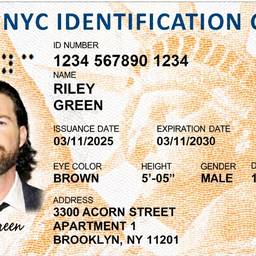 NYC ID Card Text Edit