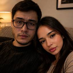 Couple Cuddling Photo Merge