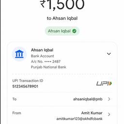 Google Pay Payment Screenshot