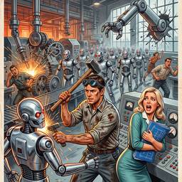 Robot Revolt Pulp Poster