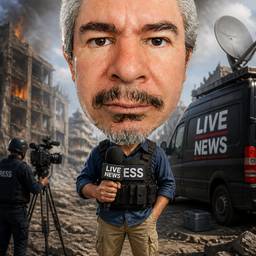 Después - Edición de Foto de Reportero en Caricatura