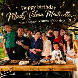 Birthday Photo Text Overlay