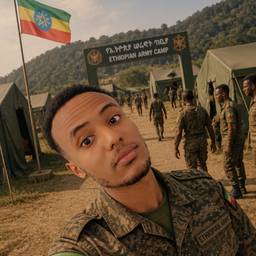 Ethiopian Army Camp Portrait