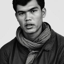 After - Crisp Black & White Portrait